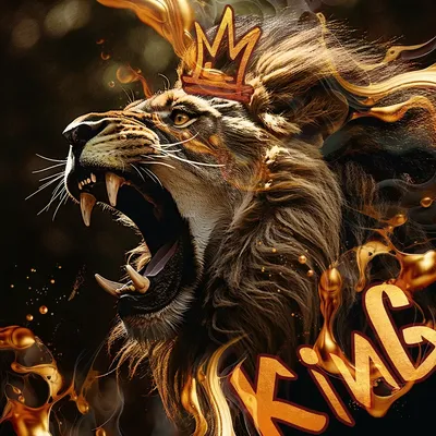 Рычащий лев, золотые доспехи, корона…» — создано в Шедевруме