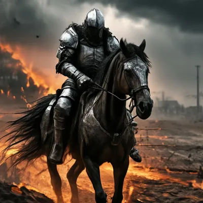 Фото рыцарь едит на коне» — создано в Шедевруме