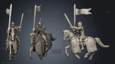 Иллюстрация рыцарь на коне в стиле классика | Illustrators.ru
