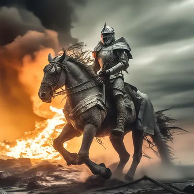Рыцарь на коне» — создано в Шедевруме