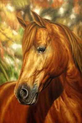 Красивый рыжий конь бежит по воде…» — создано в Шедевруме