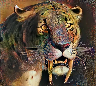 saber-toothed tiger ( саблезубый тигр ) | Deep Dream Generator
