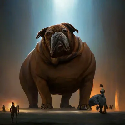 Самая большая и толстая собака в …» — создано в Шедевруме