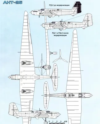 Многоцелевой самолет для дальних перелетов АНТ-25 (РД). - Российская авиация