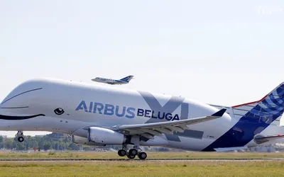 Первый полет Airbus BelugaXL: видео