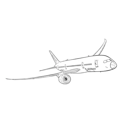 Авиационный Постер с самолетом Boeing 787 Dreamliner