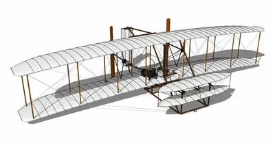 Бумажная модель Самолет Флайер братьев Райт :: Бумажные модели бесплатно,  без регистрации и смс
