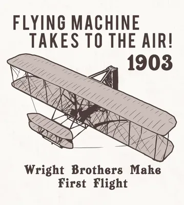 017/366) 17 декабря впервые полетел самолет братьев Райт | Пикабу