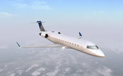 Канадский самолет Bombardier CRJ-200 бизнес-джет, посадка и взлет - YouTube