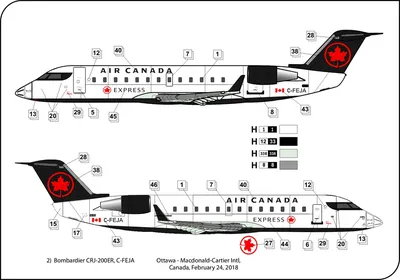 Модель самолета AviaModel Club AMC-CRJ-1 Bombardier CRJ-200ER Ямал 1:200