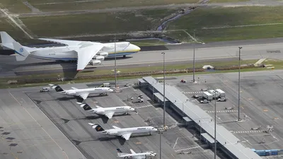 Крупнейший в мире транспортный самолет Ан-225 «Мрия» уничтожен в аэропорту  Гостомеля - Газета.Ru | Новости