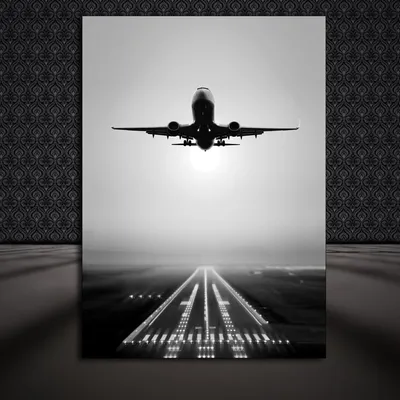пассажирский самолет на закате приземляется на пустую взлетно посадочную  полосу, 3d посадка самолета на закате, концепция 3d рендеринга для рекламы,  Hd фотография фото фон картинки и Фото для бесплатной загрузки