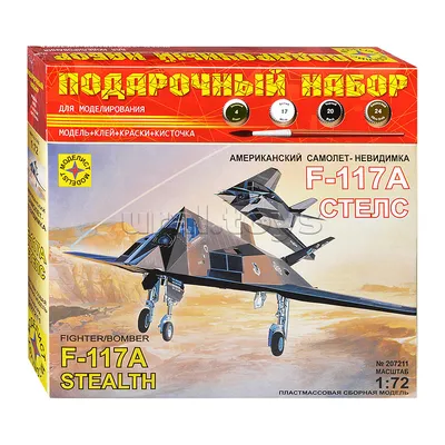 Самолет-невидимка F-117А \"Стелс\" (1:72) 430259 МОДЕЛИСТ - купить оптом от 1  215,21 рублей | Урал Тойз