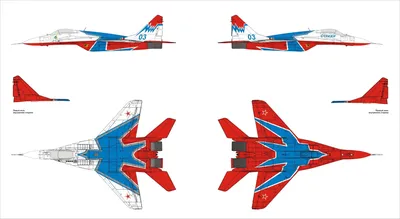 Иллюстрация 5 из 6 для Самолет \"МиГ-29\" авиагруппа высшего пилотажа \"Стрижи\"  (7234П) | Лабиринт - игрушки.
