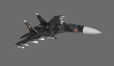 Модель Российского самолета истребителя Су-37. Масштаб 1:72. Длина 31 см.