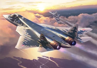 Модернизированный самолет пятого поколения Су-57 совершил первый полет