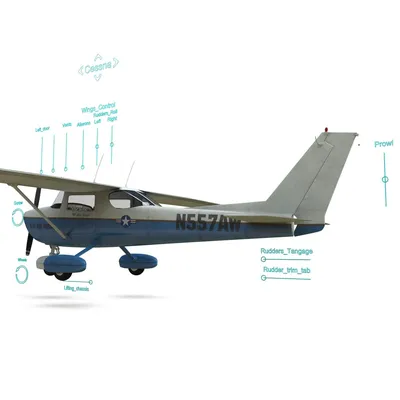 Радиоуправляемый самолёт Cessna 182 RTF (1410 мм) - купить в Райт Групп,  цена на Мегамаркет