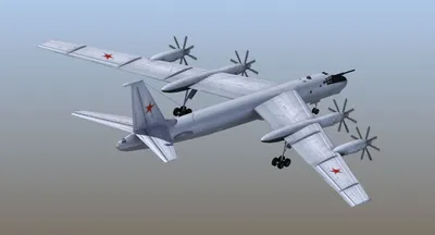 Ту-142 Медведь Ф 3D Модель $199 - .max .ma .3dm .3ds .dae .dwg .fbx .flt  .lwo .obj .wrl .x - Free3D