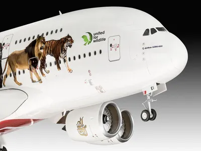Игрушка самолёта Airbus A380 Emirates. На шасси. - купить с доставкой по  выгодным ценам в интернет-магазине OZON (757920540)