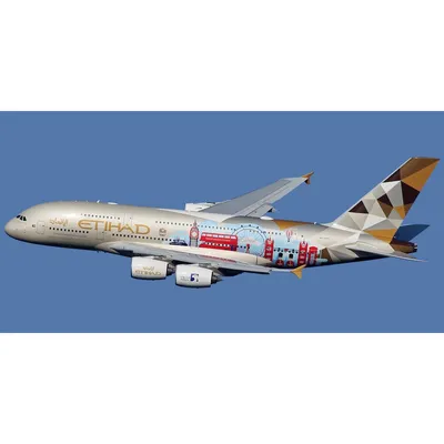 Детские игрушки коллекция 1/130 года, модель самолета Etihad A380  светодиодный Ной лампой, модель самолета из смолы 43 см, пассажирский  самолет, модель ВВС | AliExpress