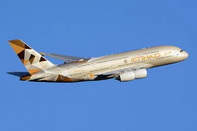 Модель самолета Airbus A380-800 \"ADNOC\" Etihad Airways 1:400 XX4254