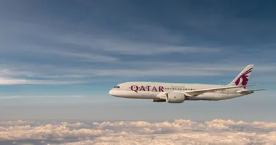 Самолет Qatar Airways или авиакомпаний изолированный на белой предпосылке  Редакционное Стоковое Изображение - изображение насчитывающей полет,  изолировано: 118471399