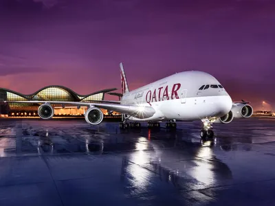 Qatar Airways показала лайнер мечты в аэропорту Борисполь на 4-ю годовщину  полетов в Киев