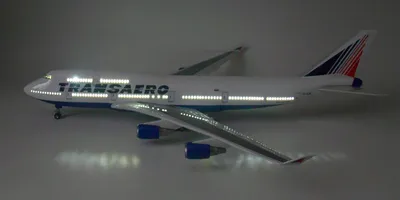 Модель самолета Boeing 747-400 Трансаэро 1:160 (с подсветкой салона) -  купить в интернет-магазине OZON по выгодной цене (1023221151)