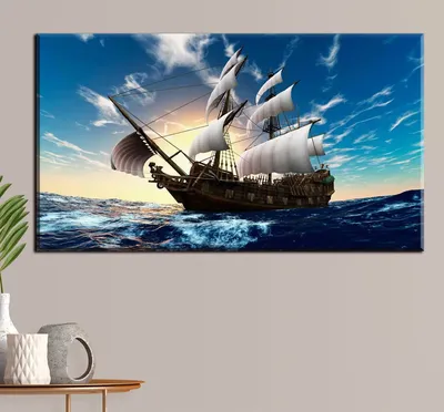 Картина на полотне Красивый корабль в море № s15797 в ART-holst.com.ua