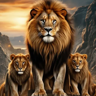 Большой лев - Львы очень опасные животные, но красивые) | Facebook