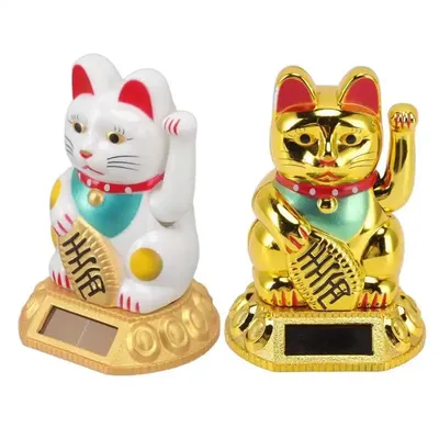 Chinese Lucky Cat Wealth Waving Hand Cat Maneki Neko FengShui Cat Hotel  R7F8 | eBay