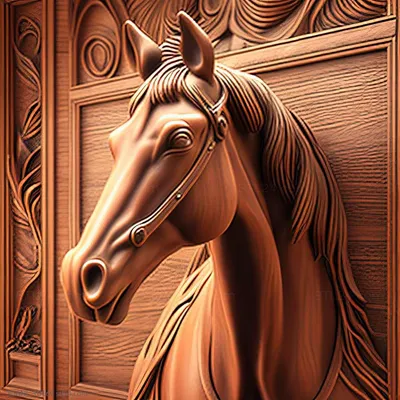 Animals - Секретариат лошадь известное животное, 3DANL_23379 | 3D модель  для ЧПУ станка