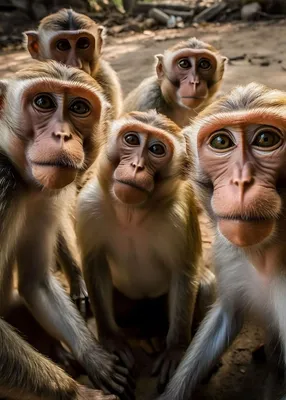 Британские обезьянки научились делать селфи (Видео) - Телеграф