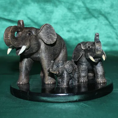 Модульная картина \"Семья слонов\"