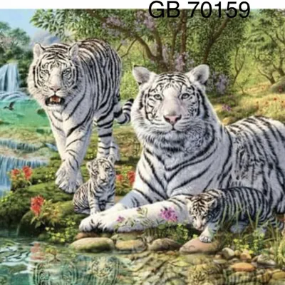 Картина тигры семья в интернет-магазине Ярмарка Мастеров по цене 24990 ₽ –  TLHYMRU | Картины, Кропоткин - доставка по России