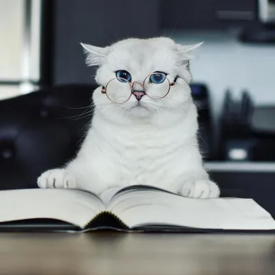 красивые картинки :: кот ученый :: умный :: очки :: большая картинка ::  живность :: котэ (прикольные картинки с кошками) / картинки, гифки,  прикольные комиксы, интересные статьи по теме.