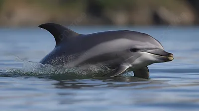 Beautiful grey bottlenose dolphin on white background Stock Photo - Alamy