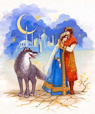 Уникальное фото серого волка из сказки Иван Царевич