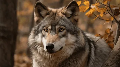 Загадочный Серый волк – изысканная фотография для вашего устройства