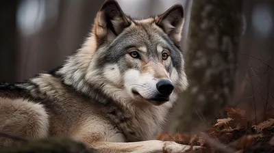 Фотография Серый волк в png формате для насыщенных цветов