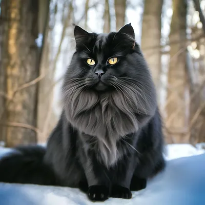 Сибирская черная кошка - картинки и фото koshka.top