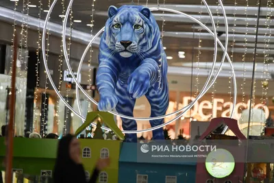 Синий тигр в ТЦ \"Меганом\" | РИА Новости Медиабанк