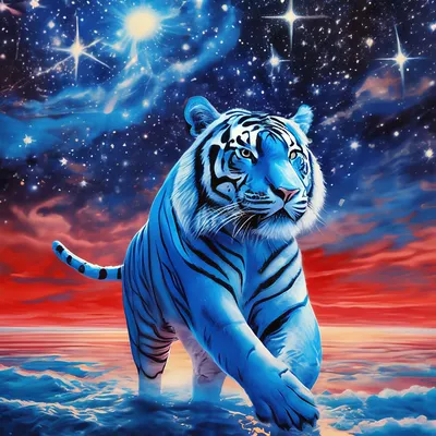 Синий тигр и его путь к гармонии» — создано в Шедевруме