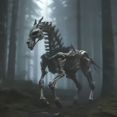 Скелет лошади на Трафальгарской площади