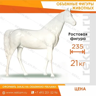 Фигура Конь белый, пластик, 235 x 190 см. купить недорого, цены от  производителя 33 900 руб.