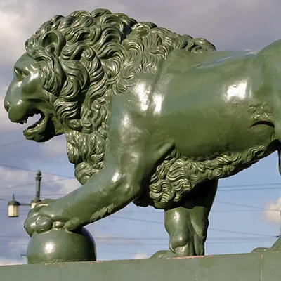 Скульптура Лев с шаром от производителя | Vivat