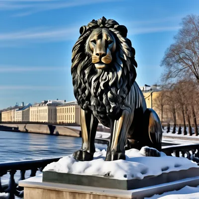 Скульптура льва в трафальгарской площади Лондона на типичный британский  облачно день Великобритания Стоковое Фото - изображение насчитывающей  художничества, офис: 183200416