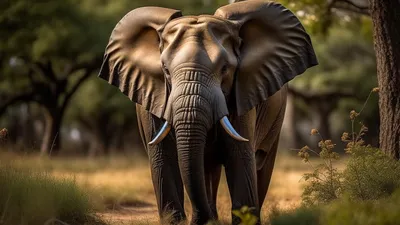 Самый редкий слон в мире: единственный гибрид африканского и индийского  слона