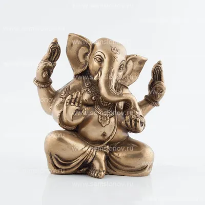 Золотой лорд Ганеша статуя Будды слон Бог скульптуры Ганеша статуэтки |  AliExpress