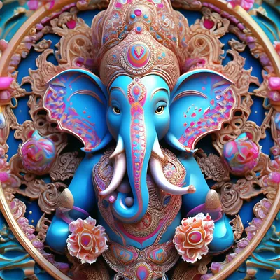 4 \"индуистский слон статуя Ganesha God of Success Craft Decoration Gold |  AliExpress